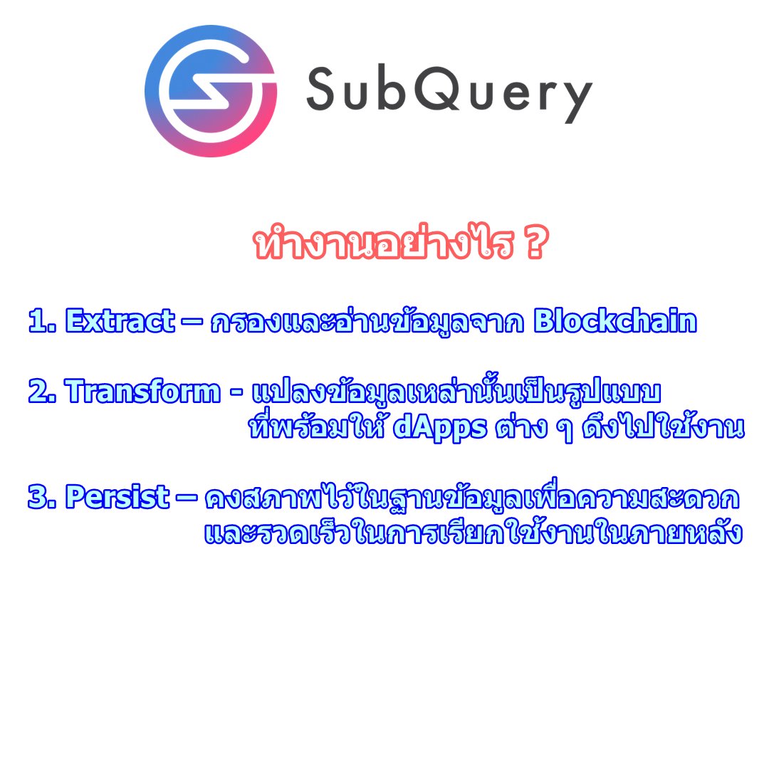 umami_chicken's tweet photo. SubQuery คืออะไร ? สำคัญอย่างไร ? ทำงานอย่างไร ? และ แนวทางในอนาคตเป็นแบบไหน ?
@Adisorn472
@LockOat
@jonathan_js_jr
@SubQueryNetwork @contributedao #SubQueryThailand #SubQueryCDAO https://t.co/nLiGvRjv3n