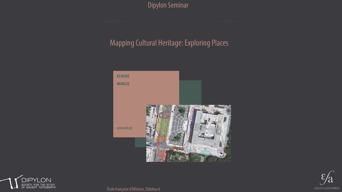 DipylonSociety's tweet photo. 📆 8/04/2022

Join the #DipylonSeminar “Mapping Cultural Heritage: Exploring Places” at @efathenes.

Check the programme and the registration links at:https://t.co/E3LmsPJ72c. 

#digitalhumanities #cartography #hybridseminar #shareknowledge https://t.co/hTfHT9exri