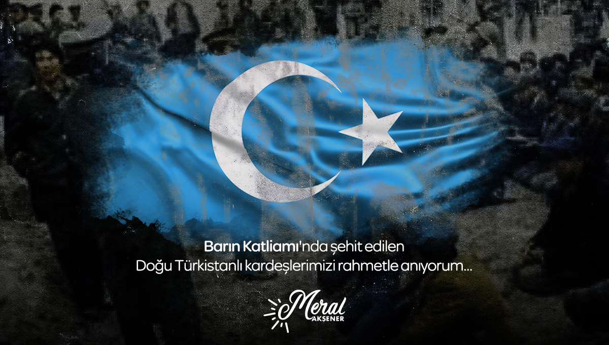 #BarınKatliam'ında Çin tarafından şehit edilen soydaşlarımızı rahmetle anıyorum.

Belki adres değişti, yöntem değişti ama zulüm devam ediyor.

Doğu Türkistanlı kardeşlerimizin Çin esaretine boyun eğmeyen mücadelesi devam ediyor.

Bu haklı mücadelelerinde her daim yanlarındayız...