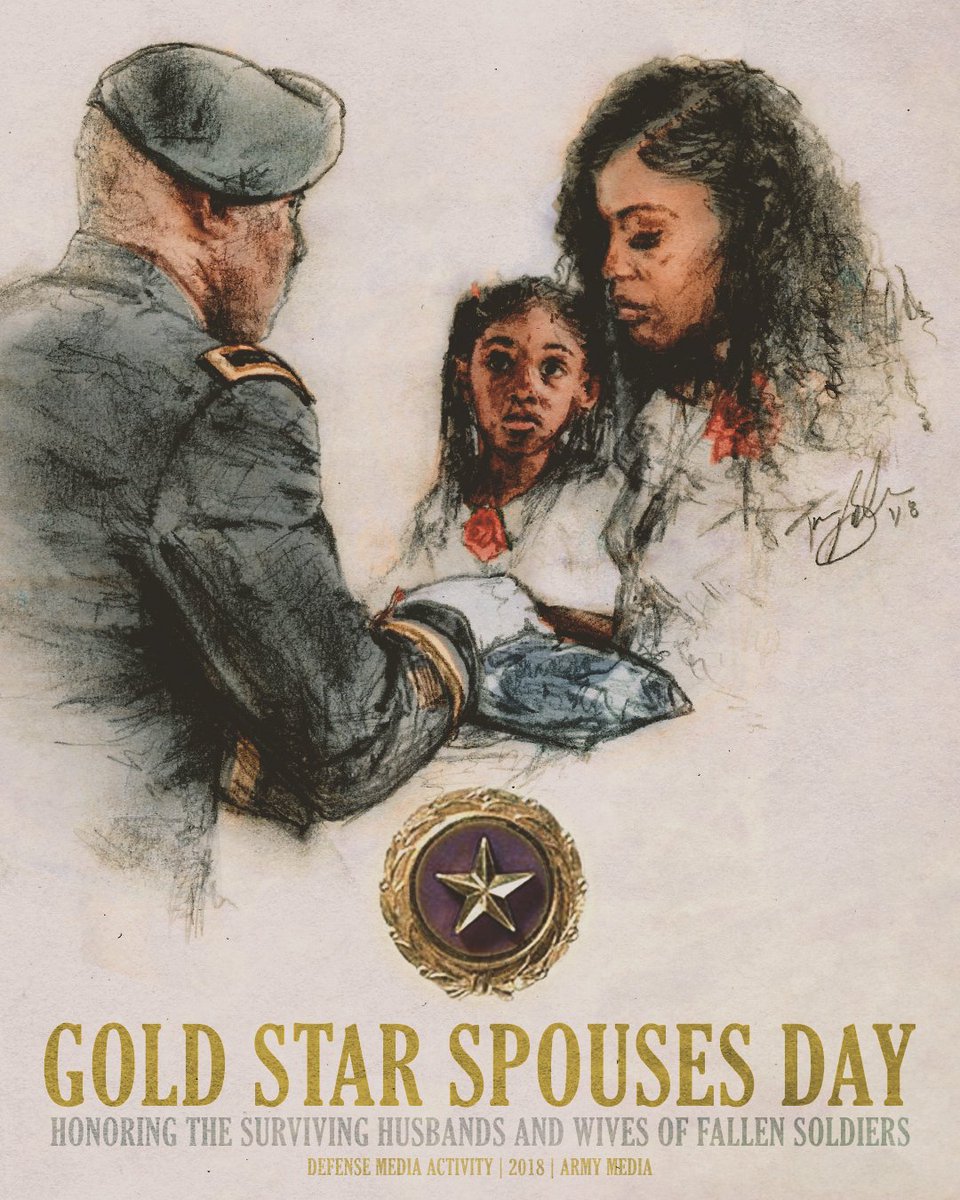 U.S. Army TRADOC (@tradoc) on Twitter photo April 5th is #GoldStarSpousesDay. Today we honor the spouses of those who paid the ultimate sacrifice in service to our country. We are forever grateful to them & to you for what you’ve given & for what you continue to give.
🧑🎨: Travis Burcham
<a href="/PaulFunk2/">GEN Paul E. Funk II</a> <a href="/TradocDCG/">LTG David Francis</a> <a href="/TRADOCCSM/">TRADOC CSM</a> April 5th is #GoldStarSpousesDay. Today we honor the spouses of those who paid the ultimate sacrifice in service to our country. We are forever grateful to them & to you for what you’ve given & for what you continue to give.
🧑🎨: Travis Burcham
<a href="/PaulFunk2/">GEN Paul E. Funk II</a> <a href="/TradocDCG/">LTG David Francis</a> <a href="/TRADOCCSM/">TRADOC CSM</a>