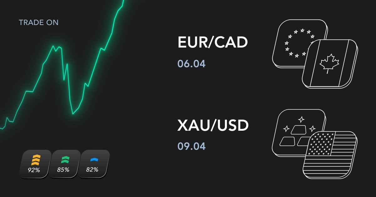 ru_olymptrade's tweet photo. ⏰ Не пропустите Международные Счастливые часы на этой неделе!  → https://t.co/EdBOq81z57
📌 В среду  06/04
С 9:00 до 17:00 UTC
 EUR/CAD 

📌В выходные (с пятницы по воскресенье)
С   08/04 21:00 —  10/04 21:00 UTC
 XAU/USD_OTC (Gold OTC) 

#happyhours #eurcad #xauusd_otc https://t.co/NDREN6UeJR