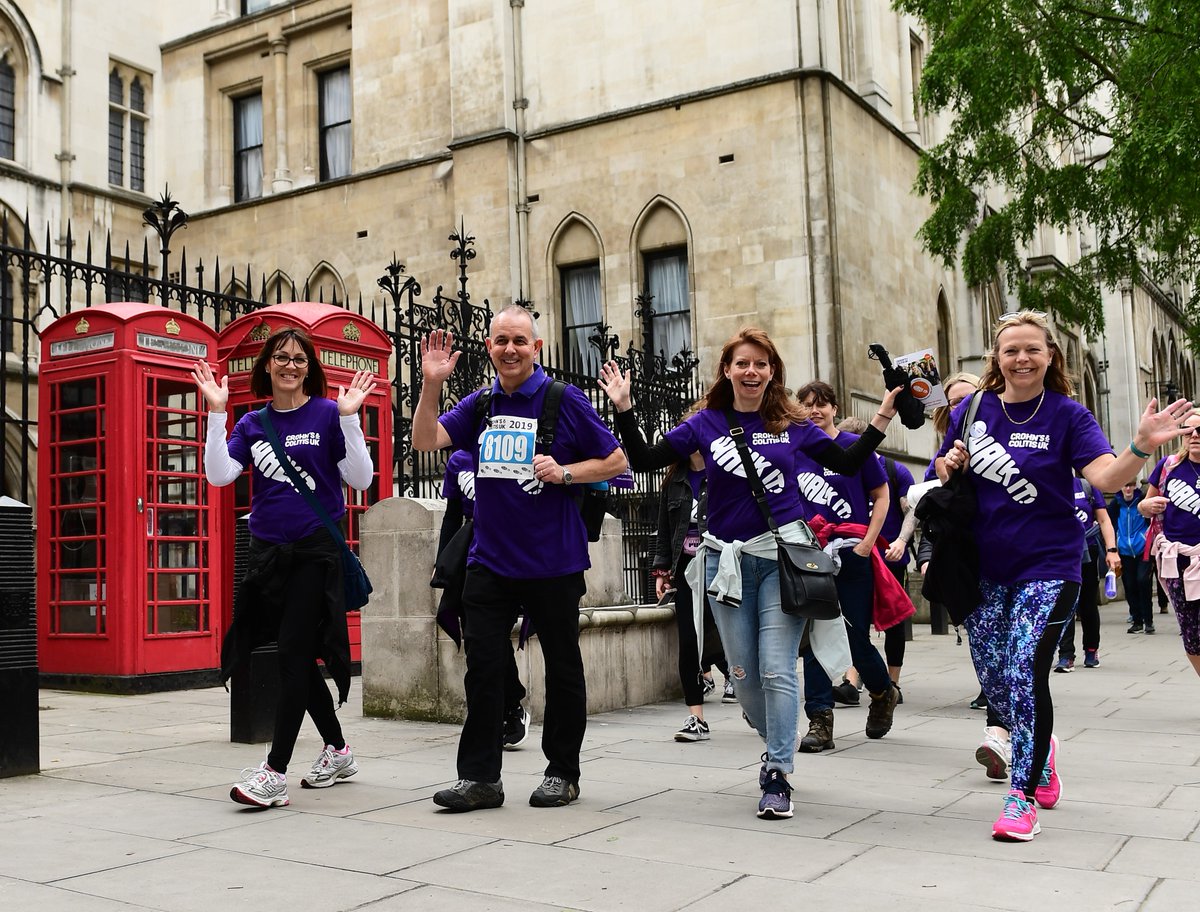 CrohnsColitisUK's tweet photo. We can't wait to welcome you back to WALK IT London on 9th July! Join a sea of purple t-shirts winding through the streets of London raising vital awareness for Crohn’s and Colitis. 

Sign up to walk 5km or 10km. Register now and we’ll see you there! 
https://t.co/eXFiXn8mv7 https://t.co/QCbZailq1E