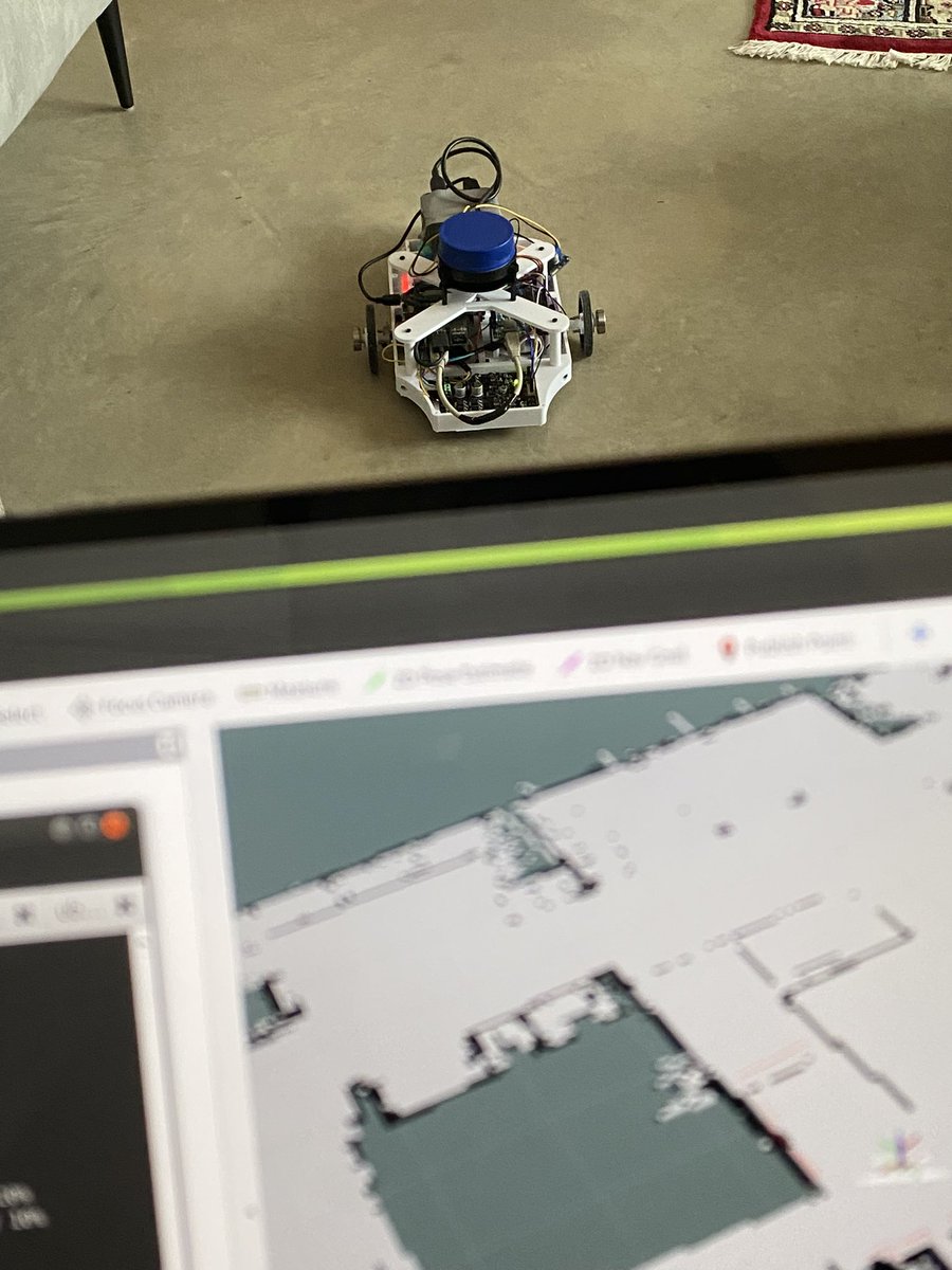 serdar_abali's tweet photo. The other #ros robot 2d mapping. It looks cute🥰
I’ll design full enclosure later. https://t.co/9hUULW2u83