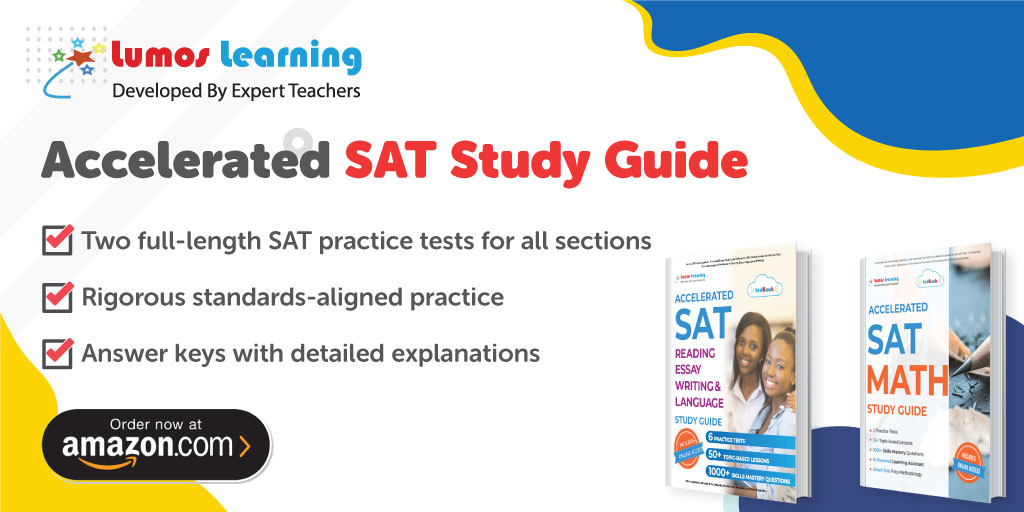 LumosLearning's tweet image. Lumos SAT Math, Reading, Writing &amp;amp; Language practice workbooks offers everything you need to prepare for the high-stakes SAT efficiently and effectively.

Order now: lumoslearning.com/a/sat-workbooks

#SAT #satpractice #satstudyguide #satmath  #sat2022 #satpracticebook #satworkbook