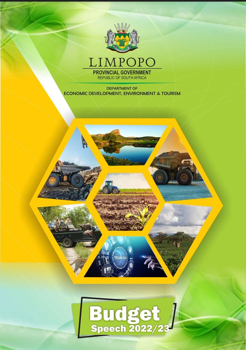 MEC for <a href="/LimpopoLEDET/">LimpopoLEDET</a> <a href="/ThaboAndrewMok2/">Thabo Andrew Mokone</a> today tabled the departmental 2022/23 budget at <a href="/LPLegislature/">Limpopo Legislature</a>.

Herewith are key information boards from his speech: