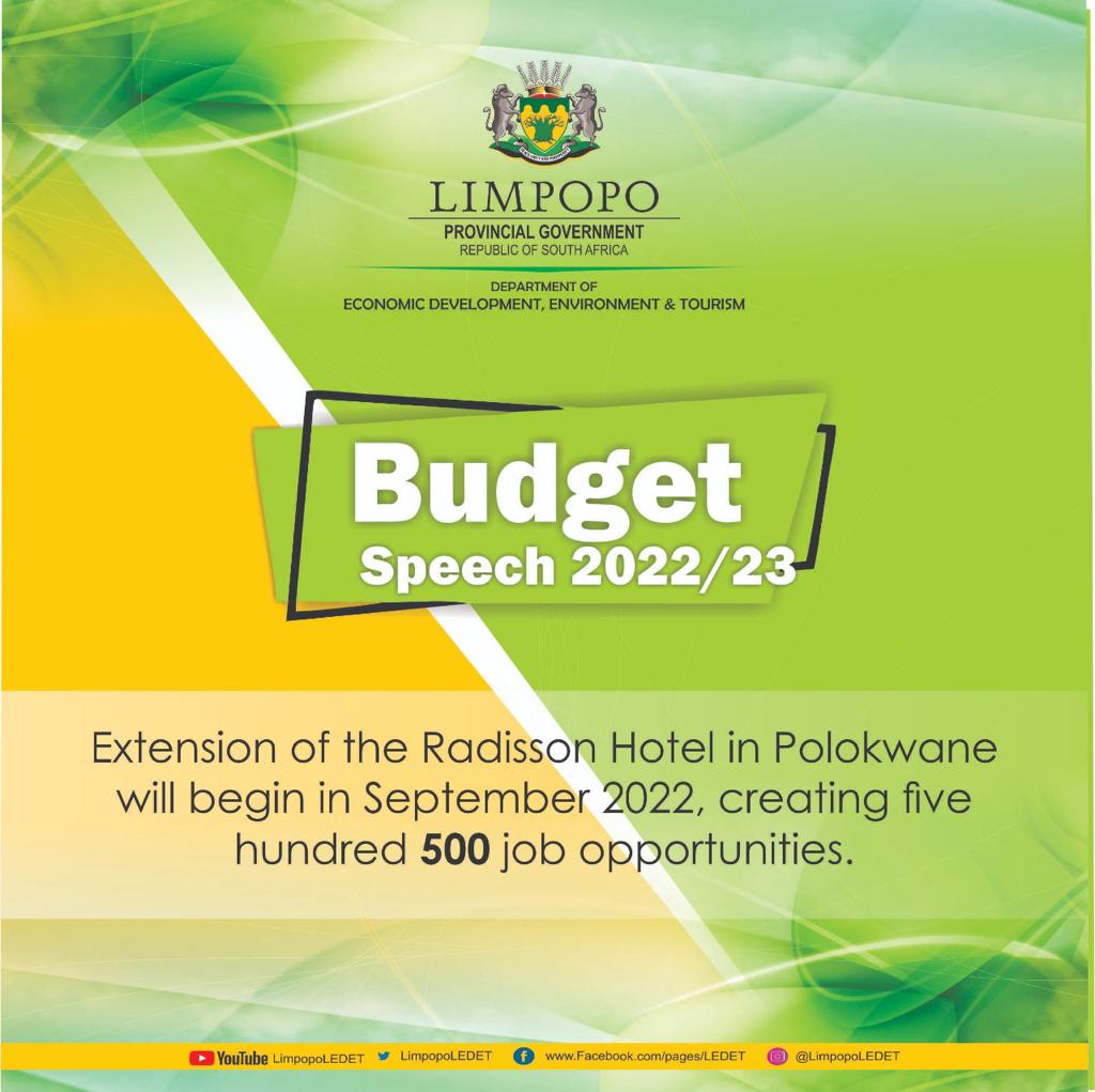 The extension of the Radisson Hotel will begin in September 2022, creating 500 job opportunities.