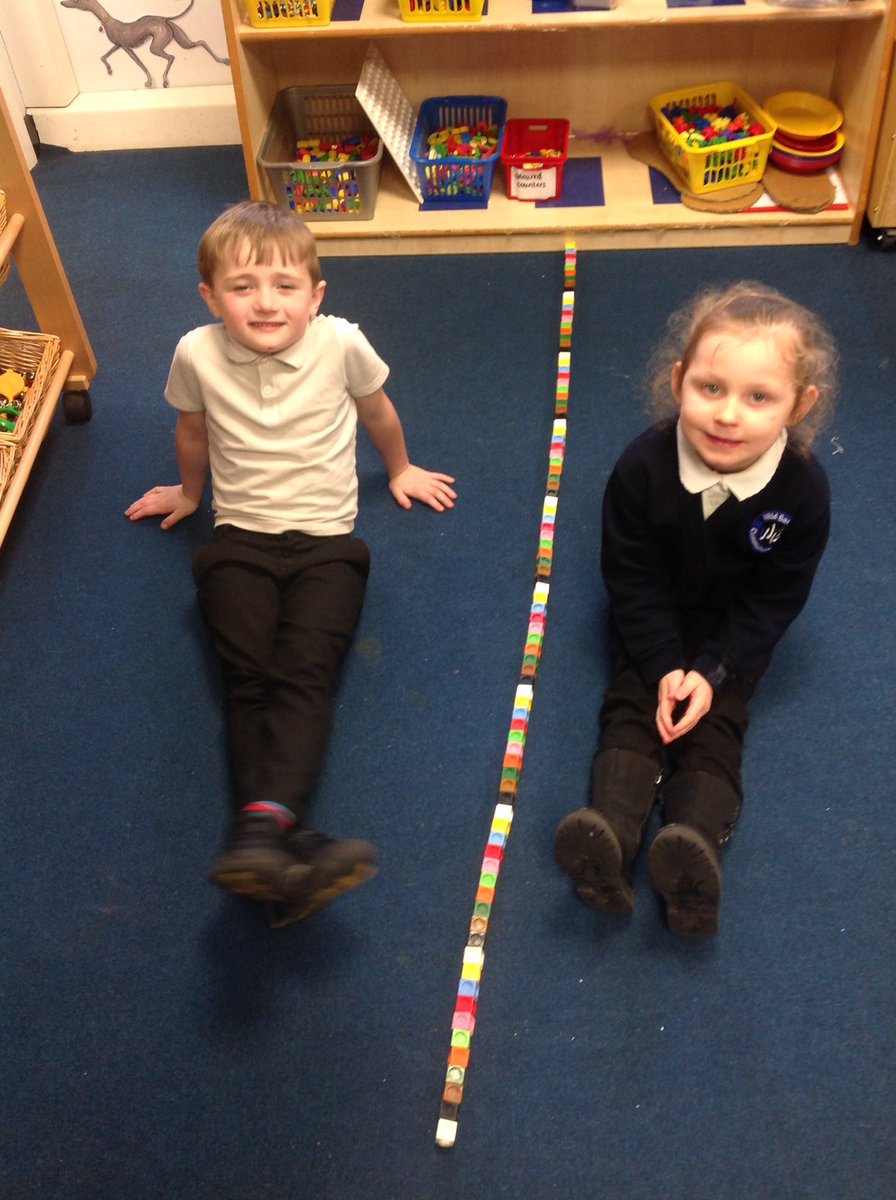 This afternoon our <a href="/wild_bank/">The Wild Bank</a> foundation stage have been creating a very long repeating pattern made  up of 90 cubes.