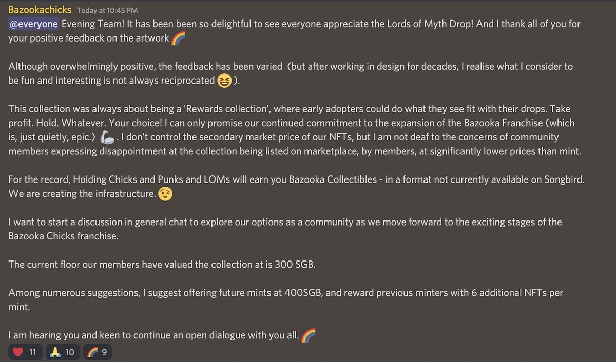 Evening Team! So much love for everyone and your thoughts. We are a team, and I won't always get things right. But I am determined to ensure that. 🌈🤛✨🔥