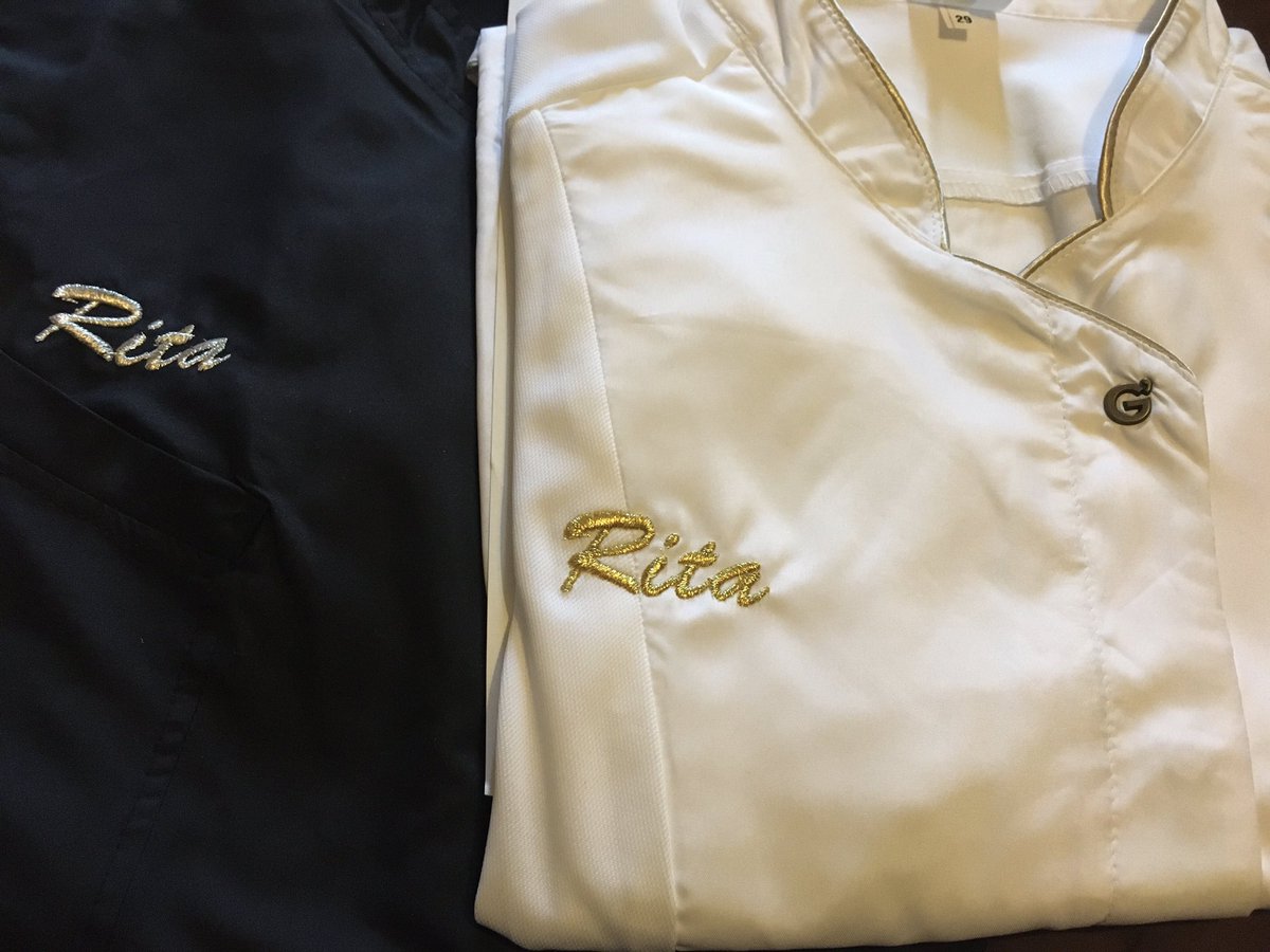 My chef jackets are finally here, smooth and light like silk thank you to my dad for posting