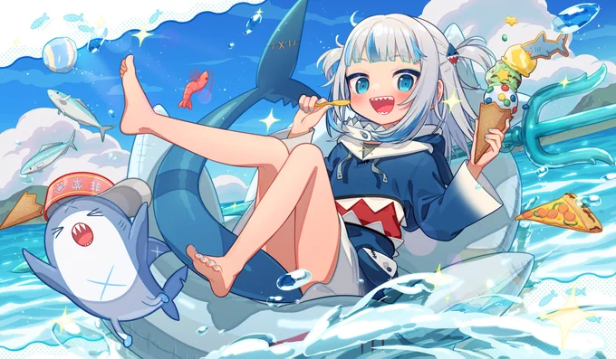🍨🦈🍕 #がうる・ぐら #HololiveEN #gawrt 