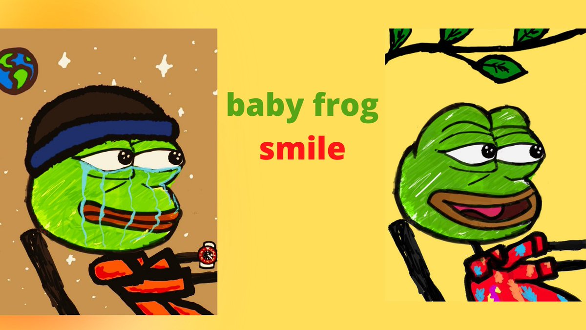 Baby Frog smile 

follow : <a href="/Pepe_Mfers/">Pepe Mfers</a> 

#NFT  #NFTs #NFTCommunity #NFTCollection  #NFTdrop #NFTGiveaways #NFTGiveaway
#pepe #Frog  #bestnft #NFTcollections  #bestnft
#nftcollector #nftbuy