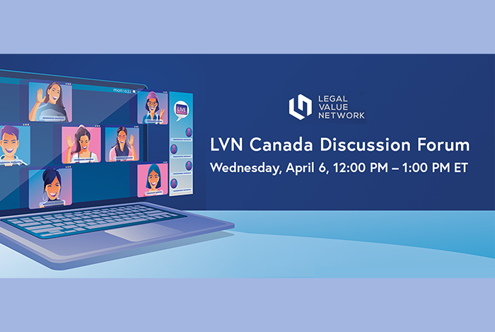 Legal professionals in Canada: join the virtual LVN Canada Discussion Forum tomorrow, April 6 from 12-1 pm ET. There is no fee to participate. bit.ly/3KaEtQ7