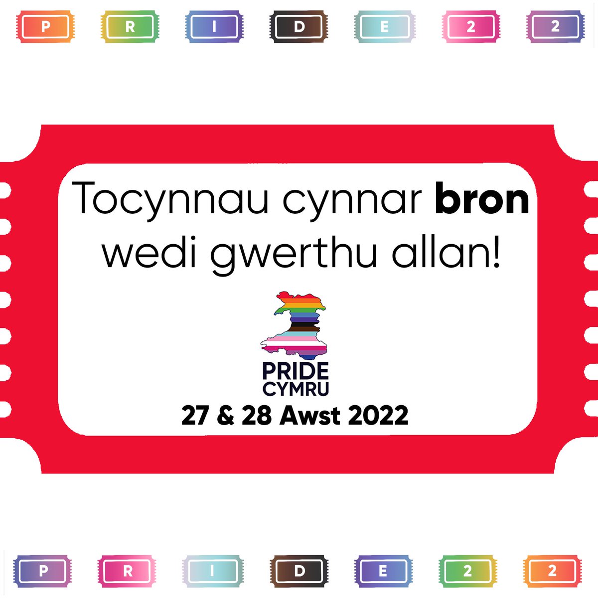 PrideCymru's tweet photo. Early bird tickets are selling fast and numbers are limited!🌟🌟🌟
ALL tickets will increase in price with the next release so don't miss out and GET YOURS NOW!

https://t.co/F77zTloekO https://t.co/DLRXjYQnUM