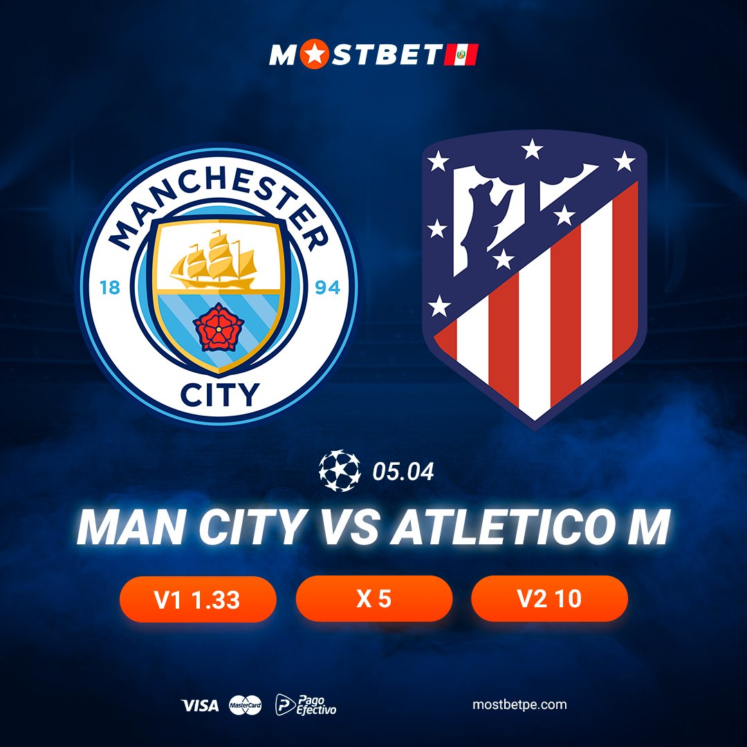 Quién ganará?! 😵 #championsleague

💵Preparen sus apuestas para el partido de HOY!!

⚽ #ManchesterCity vs #AtleticoMadrid

📆-05/04

Aprovecha el bonus de bienvenida (TOTTIPE) al registrarse: mostbetperu5.site
🔥🔥🤑🤑