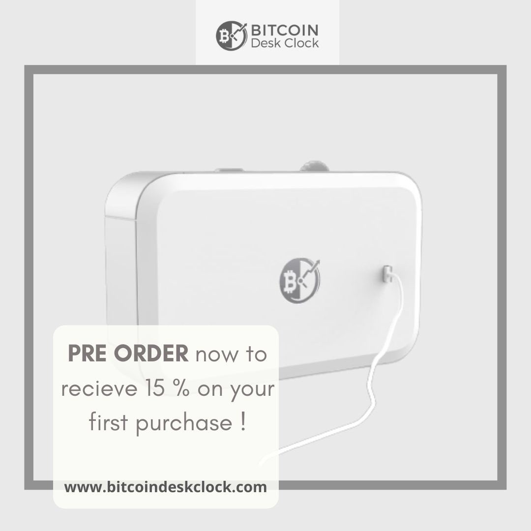 BTC_DeskClock's tweet photo. Bitcoin Desk Clock BTC-DC is already on a lot of desks. It is time to already have it on yours as well ! Coming soon... Don't forget the 15 % discount ! 
https://t.co/it17y46LQr

#investments  #bitcoin #ethereum #cryptocurrency #ticker #bitcoindeskclock #digitaleconomy https://t.co/W6x3W5Z1Uk