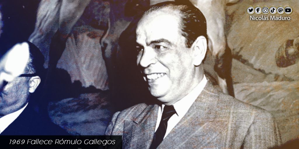 NicolasMaduro's tweet photo. Recordamos los 53 años de la siembra del gran escritor y periodista venezolano Rómulo Gallegos, un hombre que se convirtió en referencia para el crecimiento académico de las nuevas generaciones y los amantes de la lectura. https://t.co/ZTGG7queH0