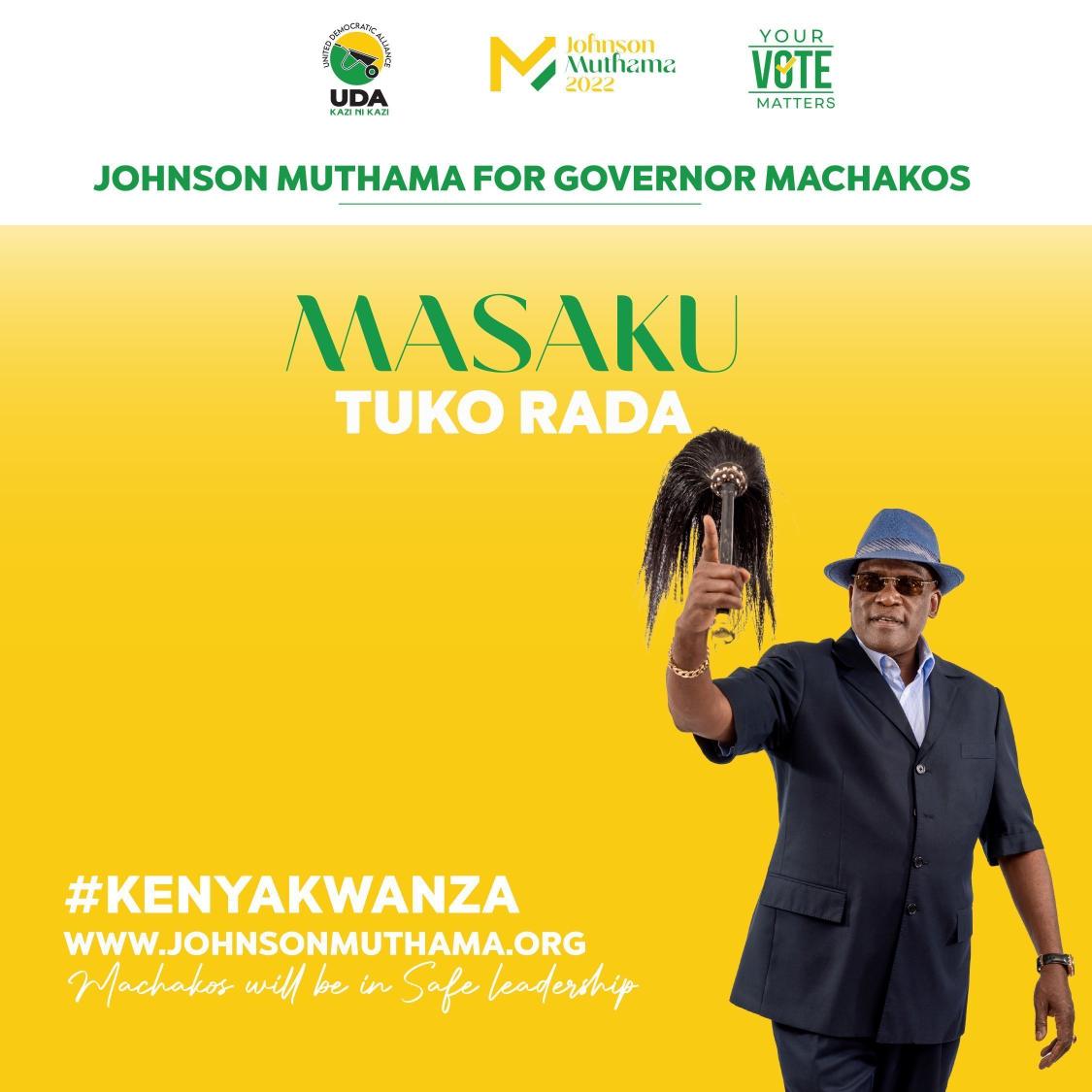 Like and retweet for me as your next transformative Machakos County Governor.

#ChamaniUDA
#FormniBottomup
#KenyaKwanza
#UchumiKwanza
#PesaMfukoni