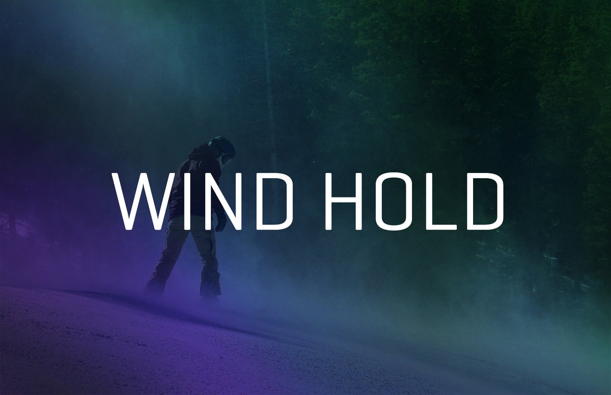 echomtnco's tweet photo. WIND HOLD IN EFFECT 04/05! 

Opening is TBD right now while we assess mountain conditions and the forecast for today so hit that snooze button or kickback with another cup of coffee! 

Standby for another update around 9:00 am! https://t.co/L4ibGwT8As
