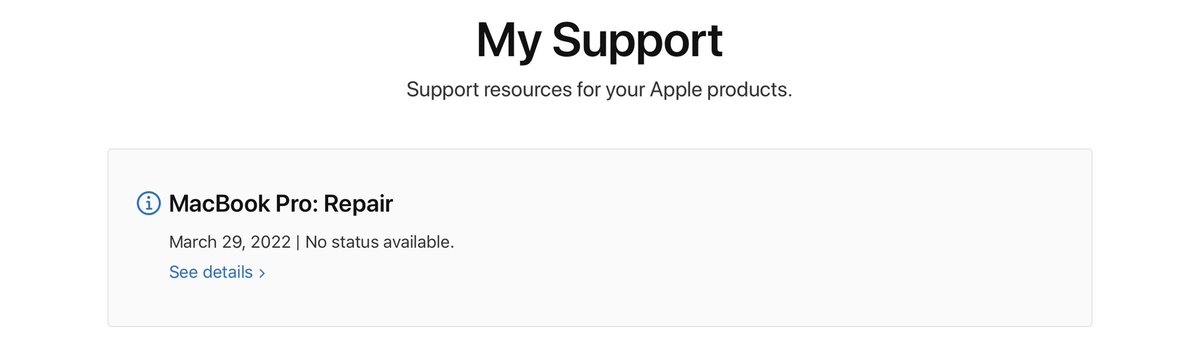 dsbowman's tweet photo. @Apple &amp; @tim_cook curious how I am supposed to interpret this message when you have had my MBP for a week. https://t.co/ReQ7lfW0Ll