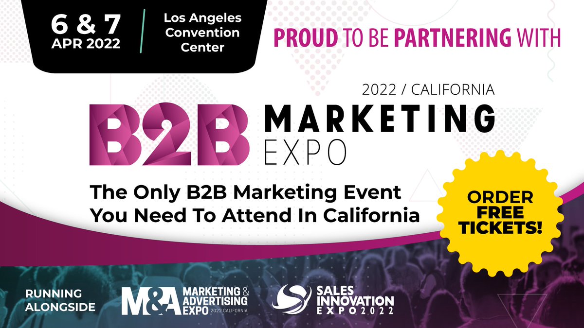 THIS could be your investment in tomorrow! Be part of the #B2BMarketingExpoUS. Your free ticket awaits right here: rb.gy/gsxxto