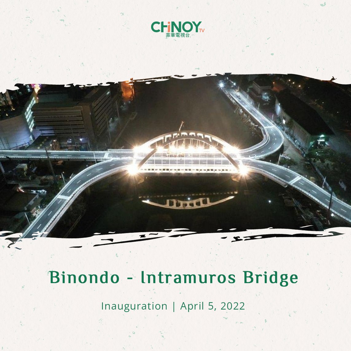 The Binondo-Intramuros Bridge was finally inaugurated today, April 5, 2022. The bridge is funded by China under President Rodrigo Roa Duterte administration’s “Build, Build, Build" Program.