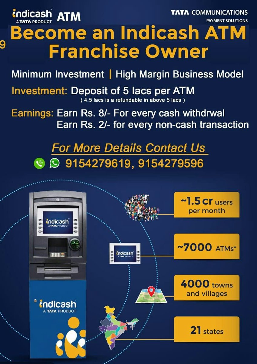 TataIndicash's tweet photo. TATA INDICASH FRANCHISE 
#tata #indicashopshop #india #ratantata #tcs #telangana #andhrapradesh #karnataka #tamilnadu #kerala #innovation #business #franchiseopportunities
Minimum Investment | Maximum Margin Business Model
FOR MORE DETAILS CONTACT US:
:-9154279619,9154279596 https://t.co/f5SzGplWuH