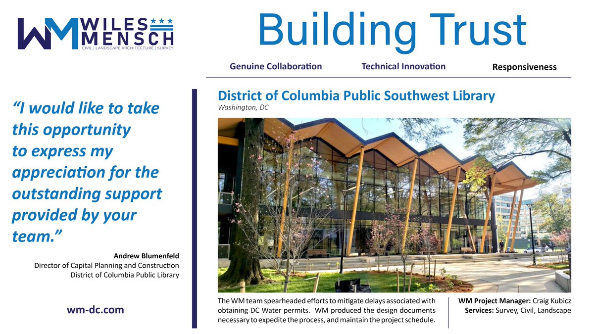 Wiles_Mensch's tweet image. Trust is #BUILT when we uphold our role in successful project outcomes. Wiles Mensch is proud to have played a critical role in obtaining approvals for this #awardwinning #dynamicdevelopment. 
wm-dc.com/portfolio/sout…