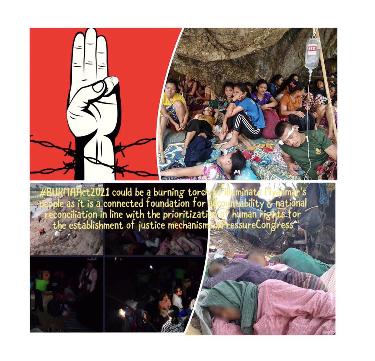 mikonhtaw's tweet photo. #BURMAAct2021 could be a burning torch to illuminate Myanmar’s people as it is a connected foundation for accountability &amp; national reconciliation in line with the prioritization of human rights for the establishment of justice mechanisms.#PressureCongress https://t.co/TN4GLSrXfN