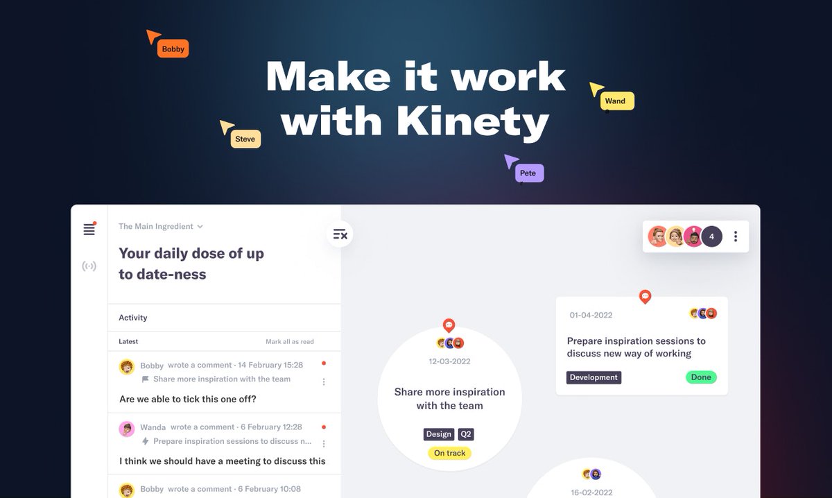 Kinety: Align company strategy, culture &amp; personal goals in one shared workspace

betalist.com/startups/kinety