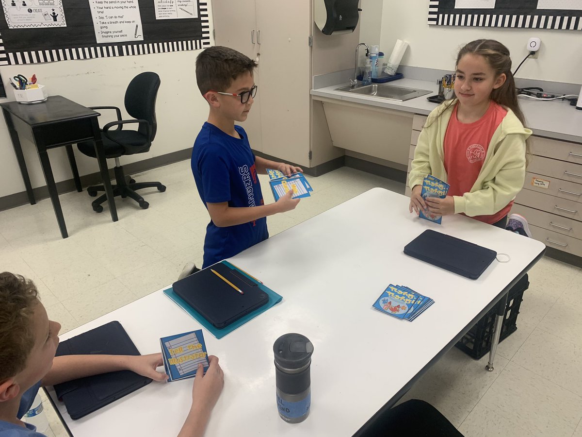 Donald3rdGrade's tweet photo. When working on comparing fiction and informational text, you play Fishy Fishy Go-Fish 🐟🐠@Donald_ES https://t.co/vRFJrd58ym