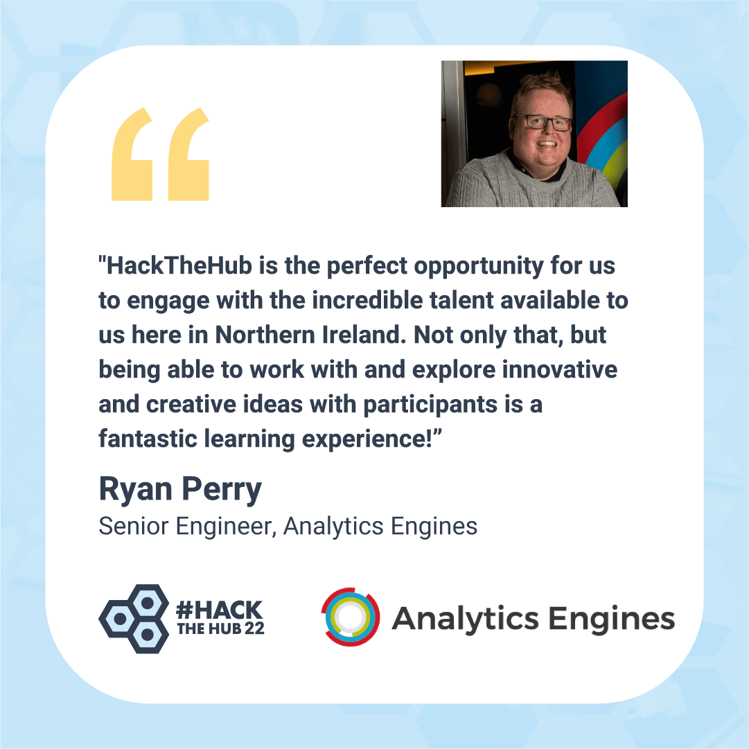 We are excited to welcome <a href="/AnalyticsEng/">Analytics Engines</a> as one of our sponsors! 

Thank you to Ryan Perry for his inspiring words.

Ready to hack? Sign up for #HackTheHub22 now: bit.ly/3qnXt5X

#hackathon