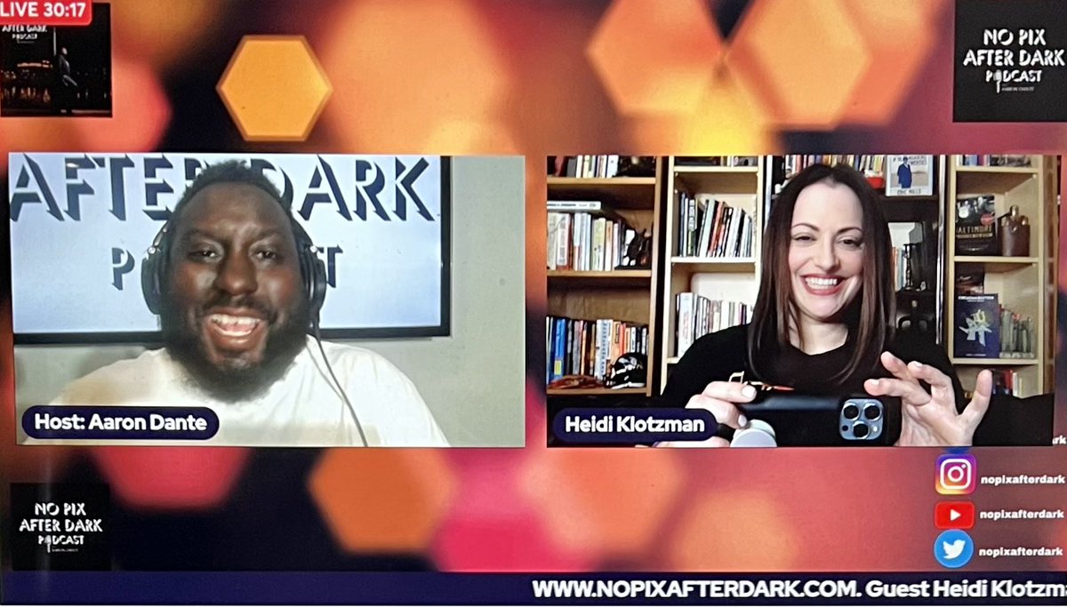 <a href="/NoPiXAfterDark/">NoPixAfterDark Pod 🎙</a> EP 174: Aaron interviewed Heidi Klotzman CEO of Baltimore-based <a href="/HeidnSeekEnt/">HeidnSeek Ent</a> . We discussed how she became an entrepeneur &amp; who inspired her to get into the entertainment industry. She is also published author with two books. #podcast 
youtu.be/3spYDRWAvTI
