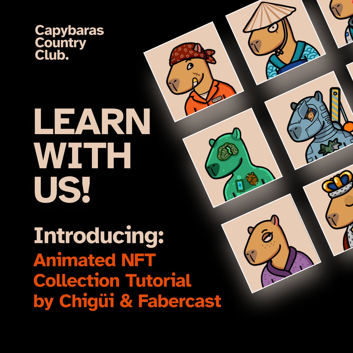 Currently our team is working, among other things, on the creation of one of the first tutorial videos on 🍊 How to Make an Animated NFT Collection 🍊step by step and in a easy way to understand.

The best part❓ Anyone can learn how to make their own animated NFT collection.