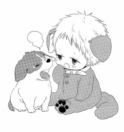 His grandparents bought him a onesie that even comes with the ears and tail because they thought it looks cute.