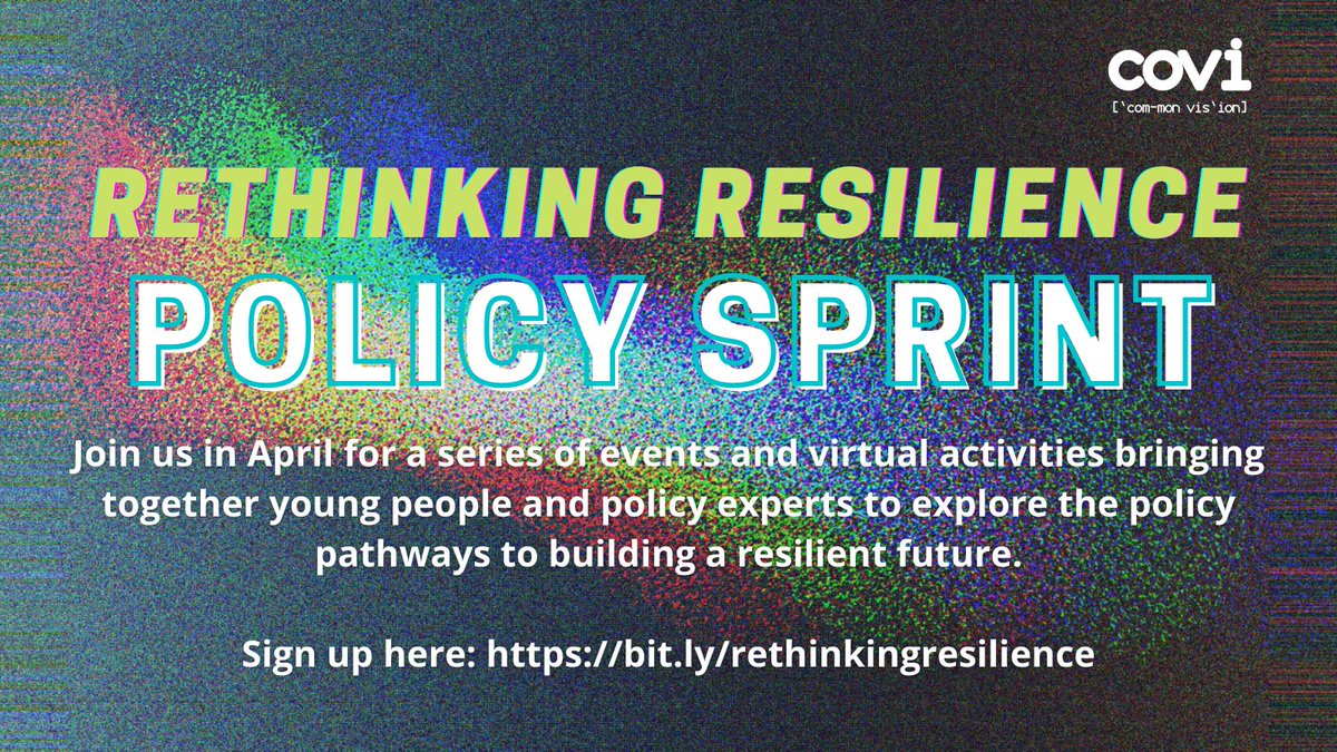 Our #rethinkingresilience policy sprint is a five week series of events and virtual activities bringing together young people and #policy experts to co-design ideas for a resilient future.

Sign up here: bit.ly/rethinkingresi… 

#resilience #education #work #resources #health