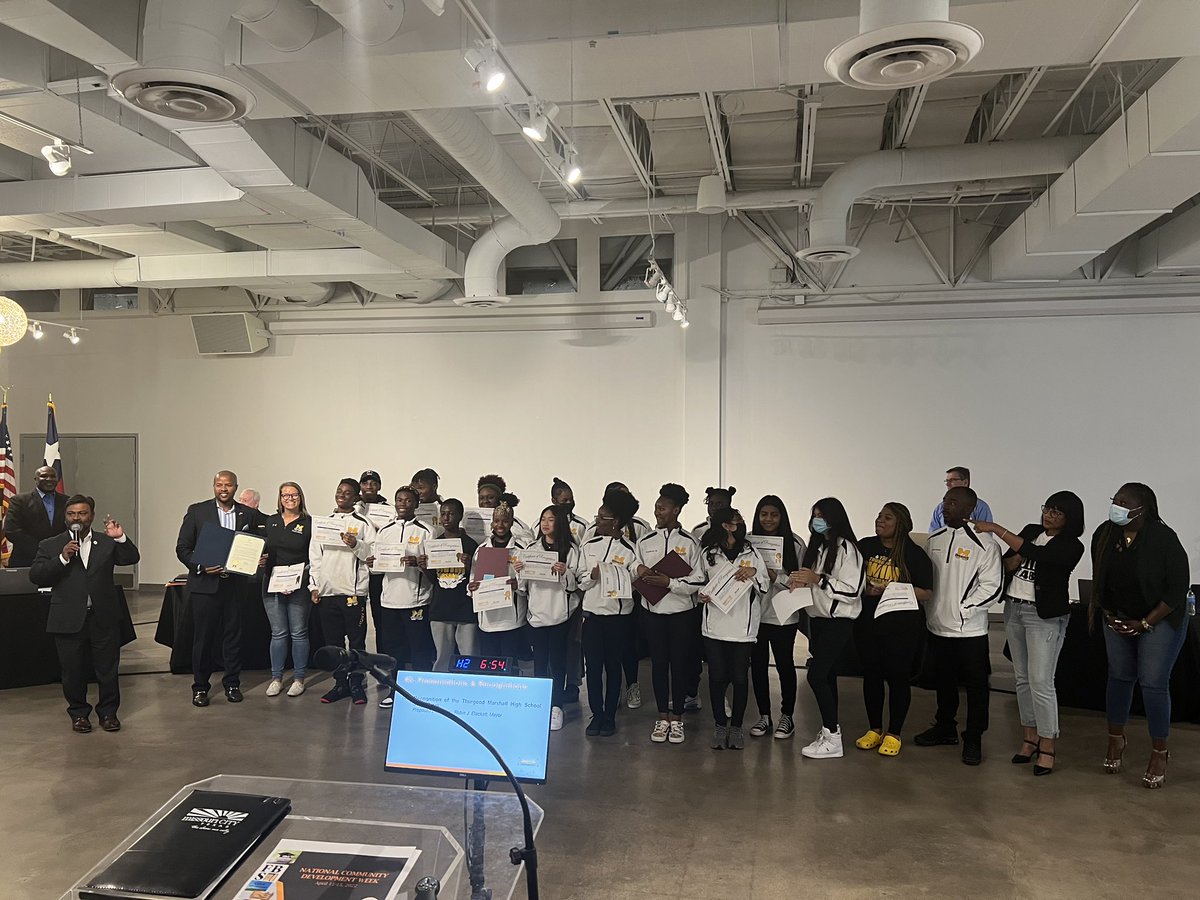 BuffaloSwim's tweet photo. HUGE thank you to Mayor Elackatt for inviting our team to be recognized and honored by @MissouriCityTX and for the awesome surprise guest and Resolution from #StateRepresentative @ronereynolds ! #MCTX #BuffPride #WaterSafety #CommunitySupport #Growth #Opportunity https://t.co/k5hDlpLqQH