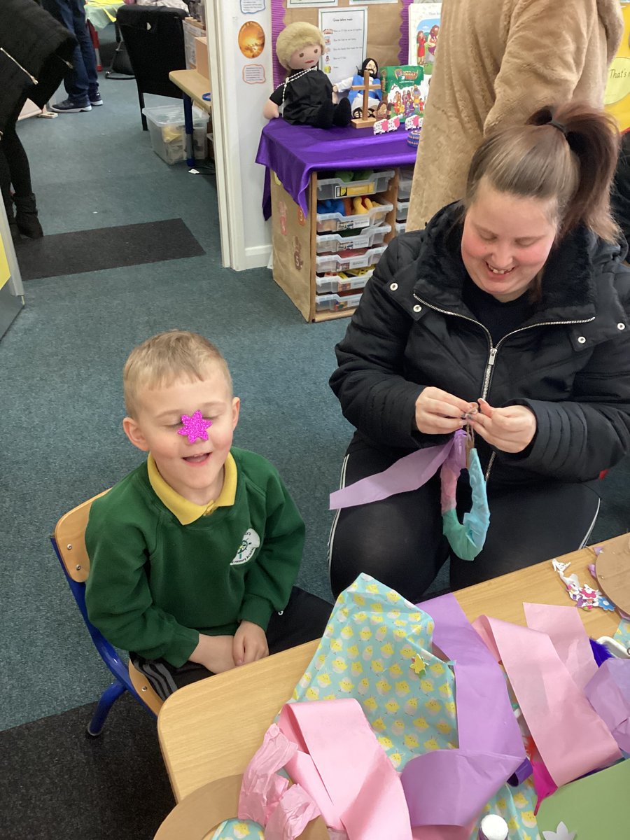 The children in Reception have had a wonderful morning with their parents completing Easter Craft activities - we are especially grateful to all of you who could attend 🐥🐣 #eastercraft