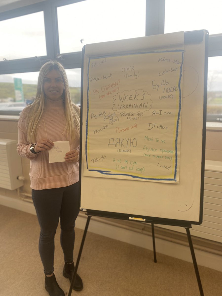 вітаємо - Congratulations to <a href="/cicsummerhill/">Summerhill College</a> students Simon and Jakub and Teachers Ms. Monaghan and Mr. Flattery - Our week 1 winners of the #LetsSpeakUkrainian challenge in aid of <a href="/rapidresponseUA/">Rapid Response Ukraine</a> Thank you for all the donations so far, we have raised €560 of our €2,000 target!