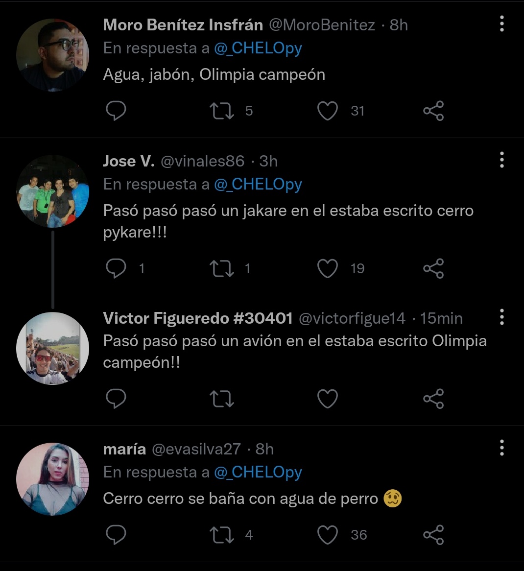 _Carii93's tweet photo. "Los hinchas de Olimpia son agresivos y violentos"
Los hinchas del Olimpia: https://t.co/h5fp1hXtQf