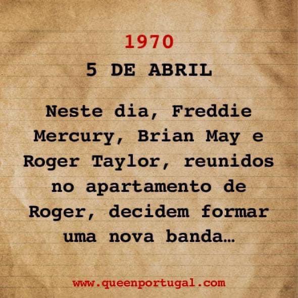 QueenPortugal_'s tweet photo. 📌 EFEMÉRIDES
🗓 5 de Abril de 1970
Neste dia Freddie Mercury, Brian May e Roger Taylor, reuniam-se na casa do último, e tomavam uma decisão histórica...
P.A.
https://t.co/dot6b57k3j
#Queen #QueenPortugal #QueenFanPortugal #QueenPT https://t.co/2CePwG9YzD