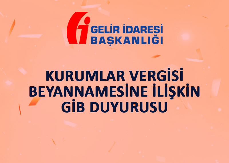 Kurumlar Vergisi Beyannamesine İlişkin GİB Duyurusu ow.ly/AbQZ50IAKSn