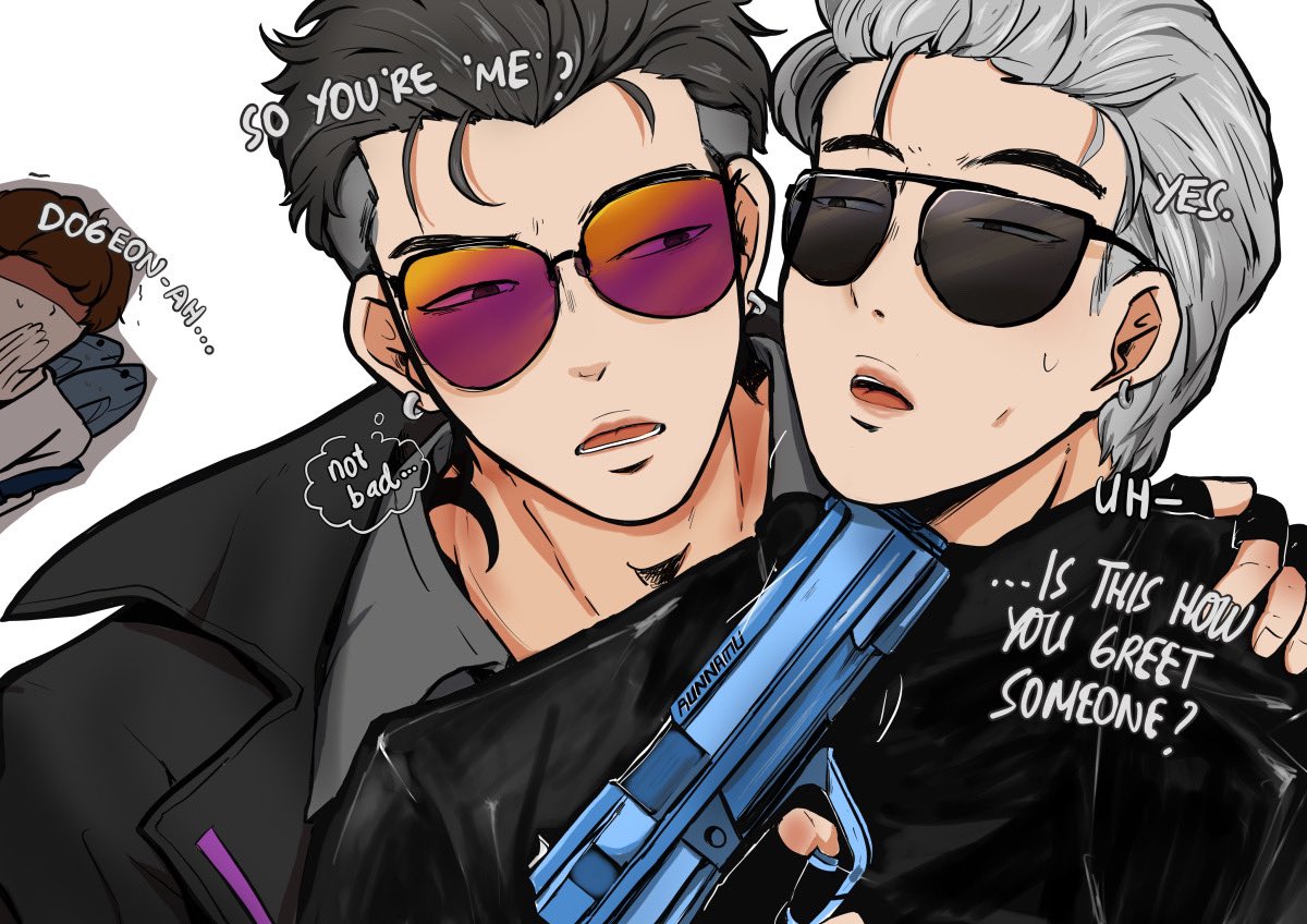 runnamu's tweet photo. Dogeon and Namjoon’s first encounter (ft. Jin) https://t.co/o5yE7tMSTV