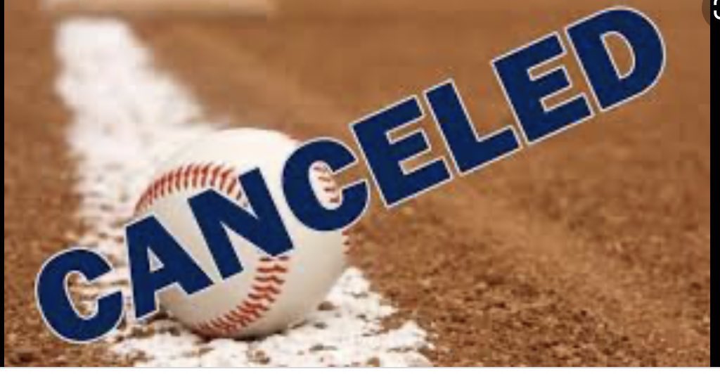 Due to wet field conditions, all baseball and softball games scheduled for today are cancelled (April 5, 2022).