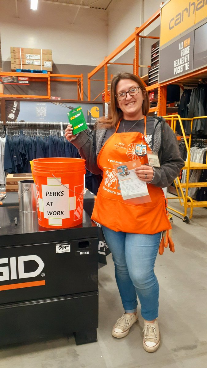 "Perks at work"  means having fun WHILE  saving your customers money. Congrats to our  March winner, Crystal, for driving credit and creating shareholder value!
<a href="/cole91960676/">Cole SM at Clayton Home Depot 8412</a> <a href="/AmiRumsey/">AmyRumsey@THD#8412</a> <a href="/wesleycopelan/">Wesley Copelan</a> <a href="/homedepot8412/">Homedepot8412</a> <a href="/hollytate122/">Hyperliquid</a> <a href="/thdsandi/">Sandi Williams</a> <a href="/kimberleybeach/">Kimberley</a> @ClaytonASDS