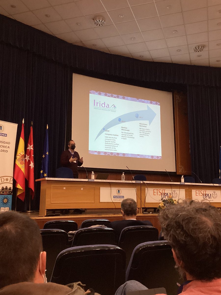 upm_mas's tweet photo. Happening now! Maskless Direct Writing and 3D Lithography: Capabilities and Applications Workshop, thanks to @IsomUpm and @IRIDA_IBERICA 👏🏻👏🏻 @telecoupm @La_UPM https://t.co/QptX7pqXPg