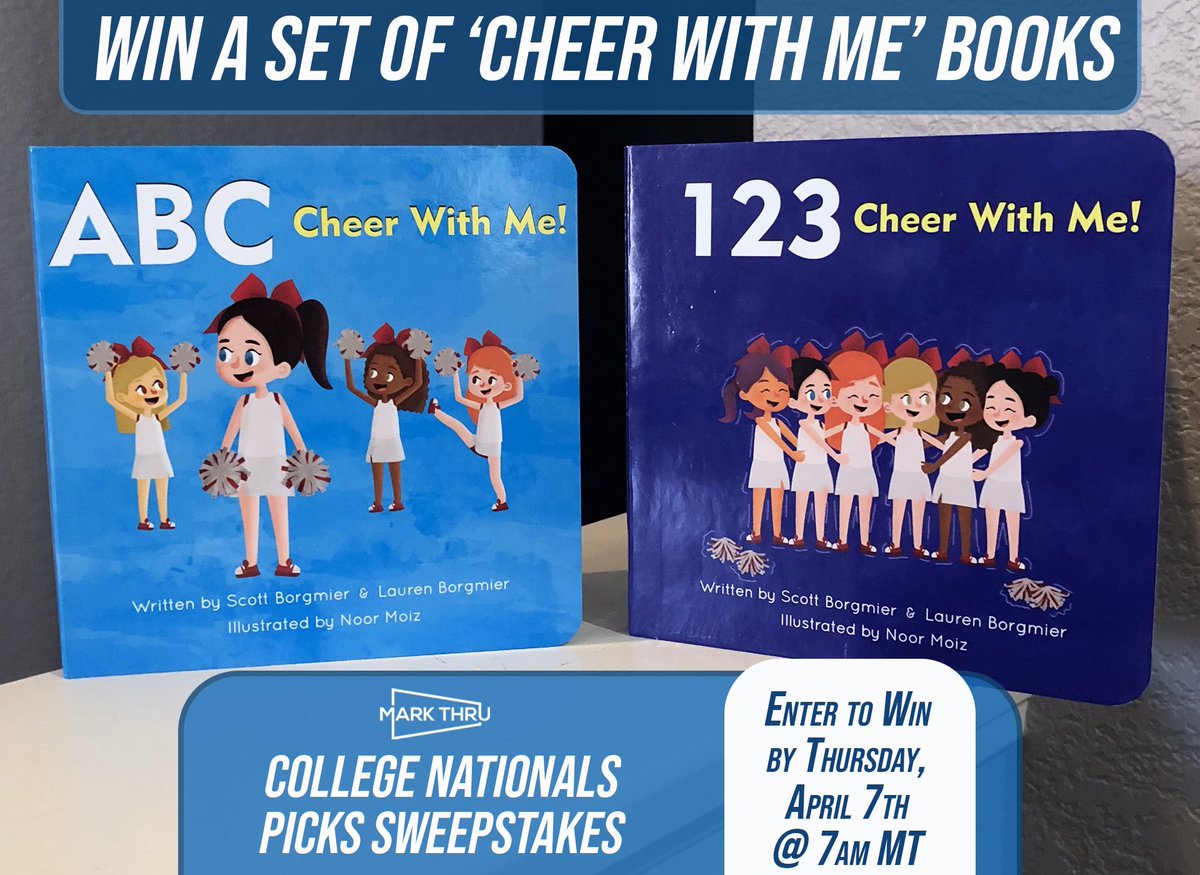 Join @themarkthru’s #CollegeChaos fun for College Nationals this week. 

🎊 Prize: a <a href="/cheerwithmebook/">Cheer With Me Books</a> set!