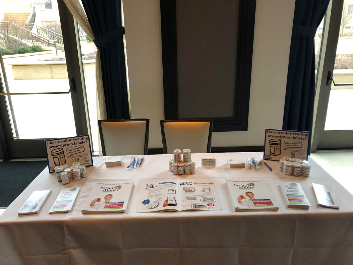 ENVAmerica's tweet photo. Join us in recognizing and spreading awareness during Public Health Safety Week. Sharla is on site at the Wisconsin Health Literacy Summit in Madison this week, discussing the importance of accessible prescription labels. #ScripTalk #DualLanguagePrescriptions #MedSafety https://t.co/Br7pUUGq71