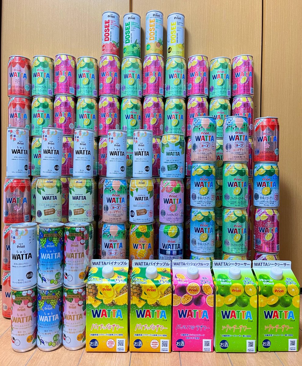 pokenesh_m's tweet photo. 汝、WATTA過激派の本気を見よ!!
家にあるオリオンWATTA TOWER!!!
#WATTA #オリオンビール
#ちゅらWATTA #naturaWATTA #DOSEE https://t.co/I6J3PUAnci