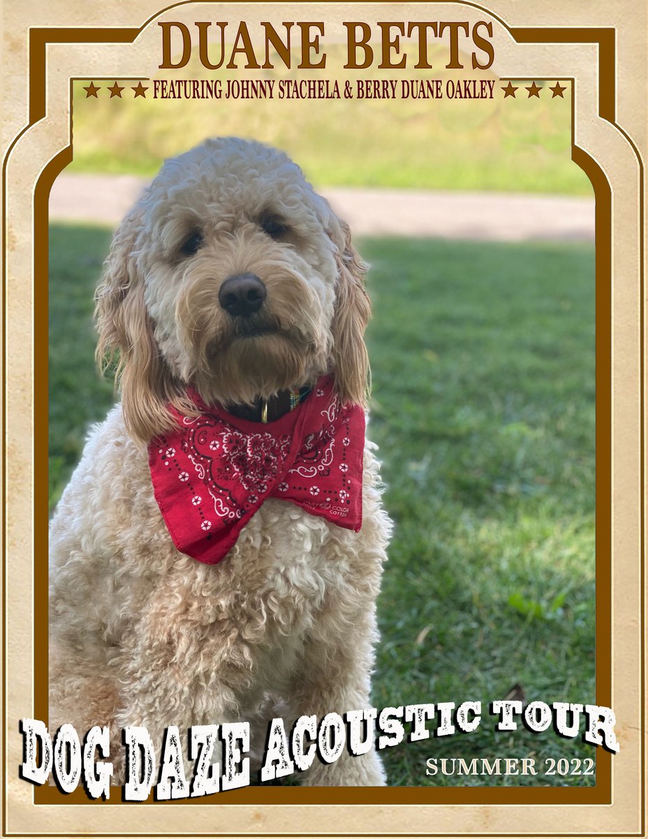 DOG DAZE ACOUSTIC TOUR Can't wait to get back on the road this summer with my friends @JohnnyStachela & @BerryOakley. Hope to see you there! On Sale Friday duanebetts.com/tour