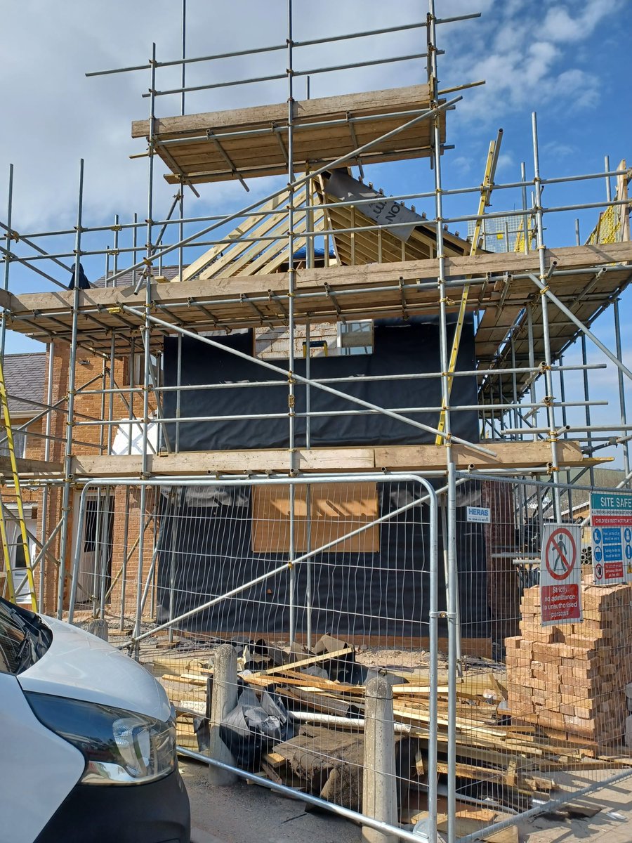 Work up at Treowen going well with Davies Roberts & Bowen Builders. #architects #localbuilder #powys #sitevisit